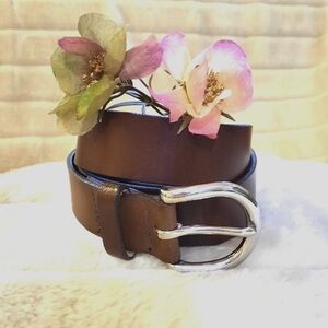 GAP Brown Leather Belt, Steel Buckle